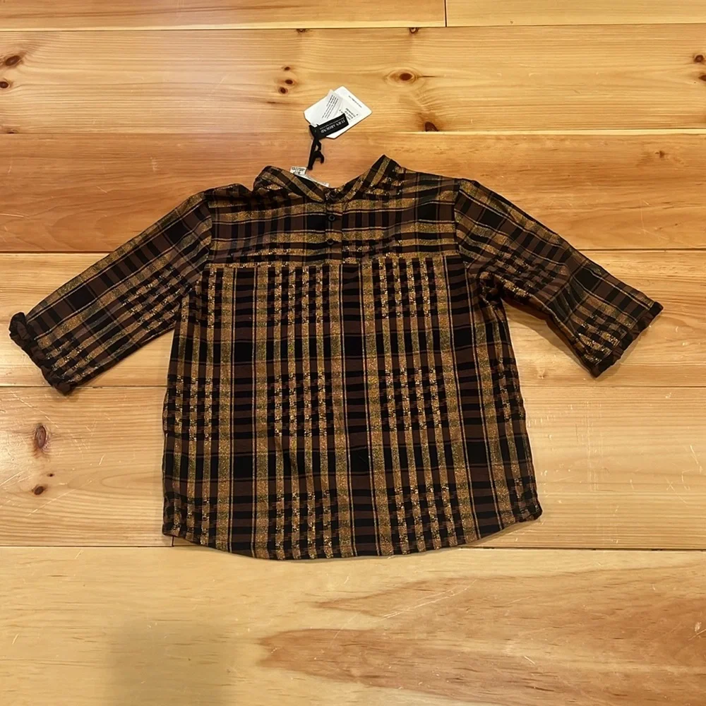 Ace & Jig Brown Plaid Blouse - Picture 6 of 6